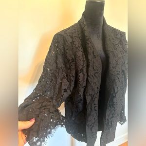 Torrid Black Lacey Coverup Jacket